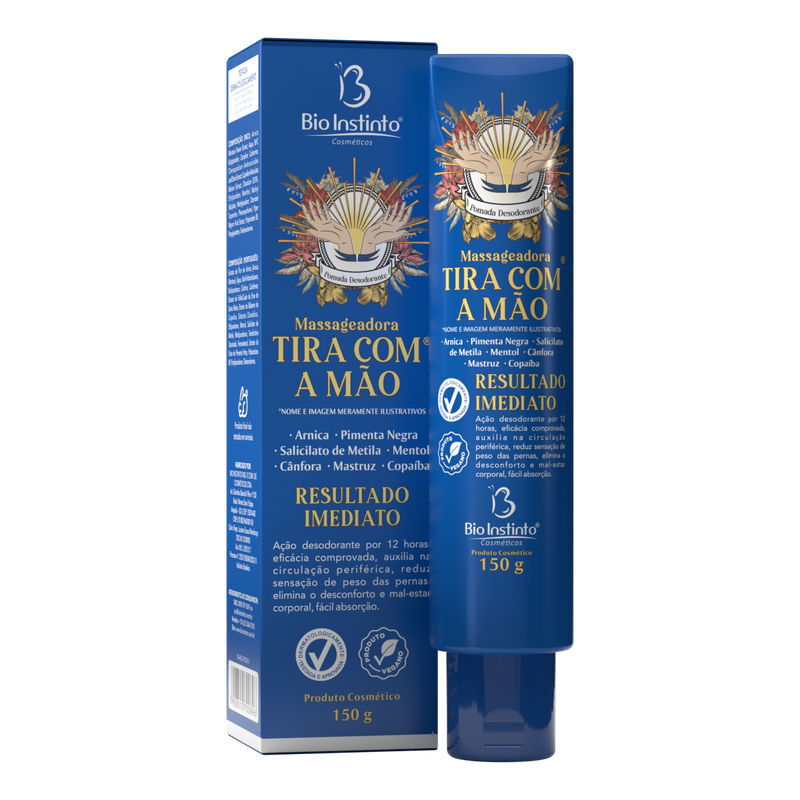 Pomada Massageadora Tira Com a Mão 150g Bio Instinto