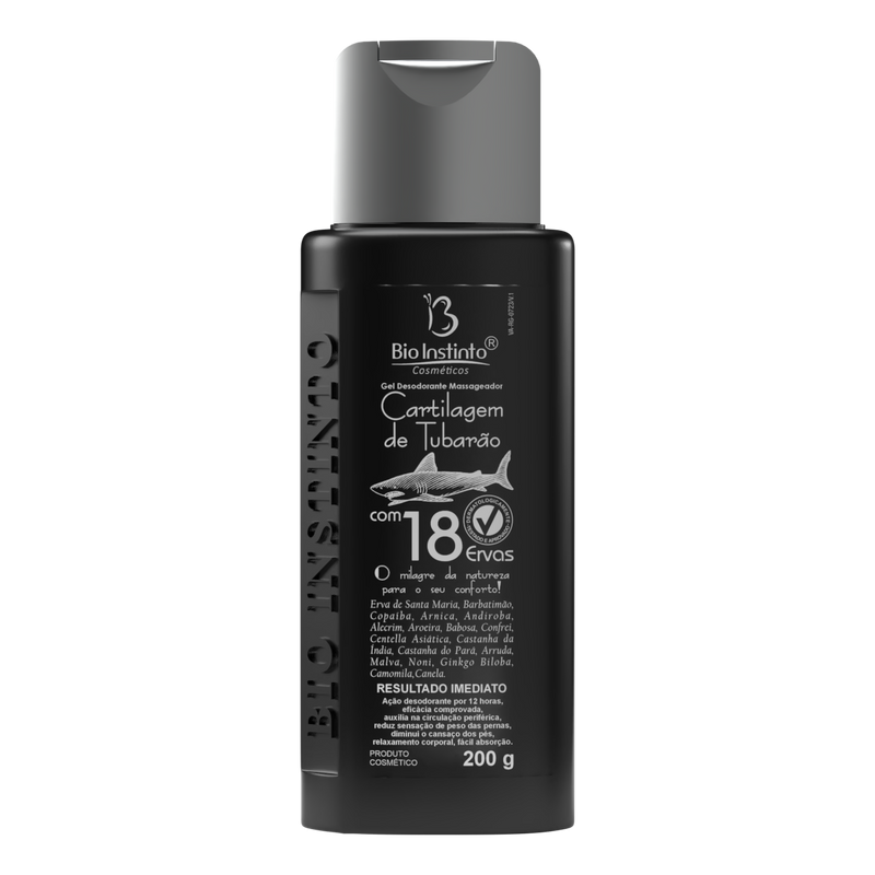 Gel Cartilagem de Tubarão com 18 Ervas 200g Bio Instinto