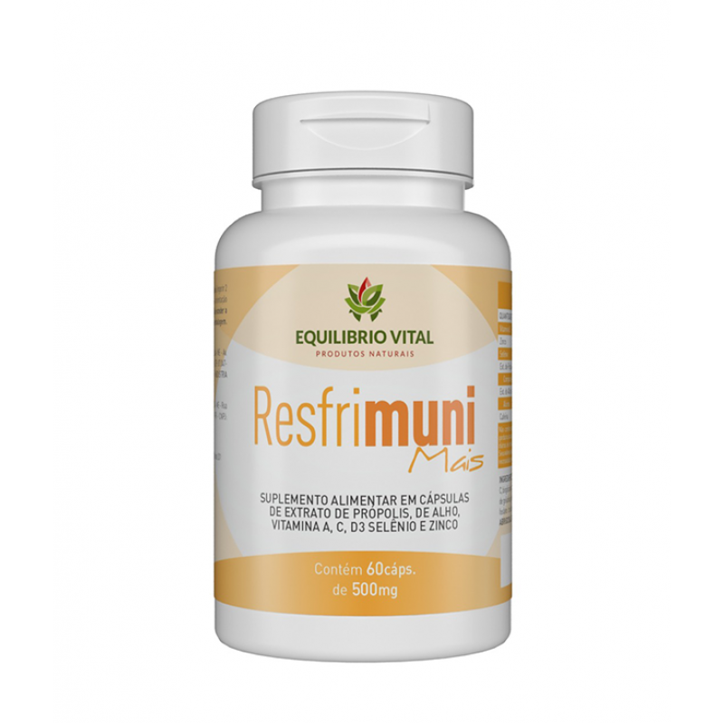 Resfrimuni Mais 60 Cápsulas 500mg Equilibrio Vital